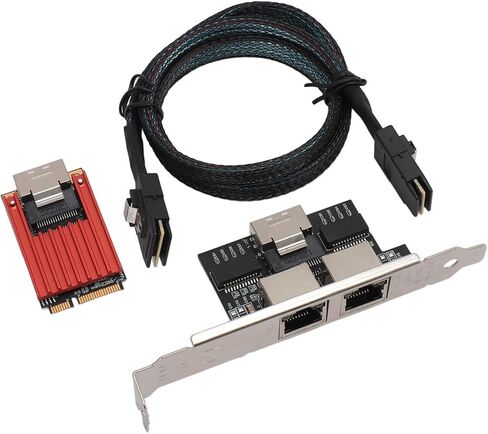 بطاقة SUNGOOYUE PCIe Gigabit Ethernet، بطاقة شبكة 1000 ميجا بت في الثانية مع مشتت حراري كبير وواجهة مطلية بالذهب، لـ 7 8 10 Server 2008 R2 2012 2016 2019 in Kuwait