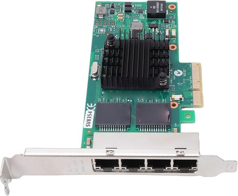 SUNGOOYUE Gigabit Ethernet Network Card, 4 Port PCIe 2.1 X4 Adapter with 350AM4 Chipset and Low Profile Bracket, for Desktop PC Server Industrial Application in Kuwait