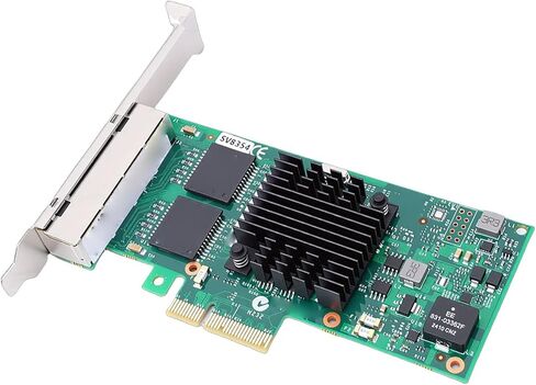 SUNGOOYUE Gigabit Ethernet Network Card, 4 Port PCIe 2.1 X4 Adapter with 350AM4 Chipset and Low Profile Bracket, for Desktop PC Server Industrial Application in Kuwait