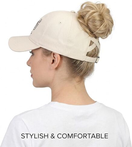 Dog Mom Hat, Dog Mom Gifts for Women, Adjustable Criss Cross High Ponytail Hat, Mothers Day Birthday Gifts for Doggy Lover in Kuwait