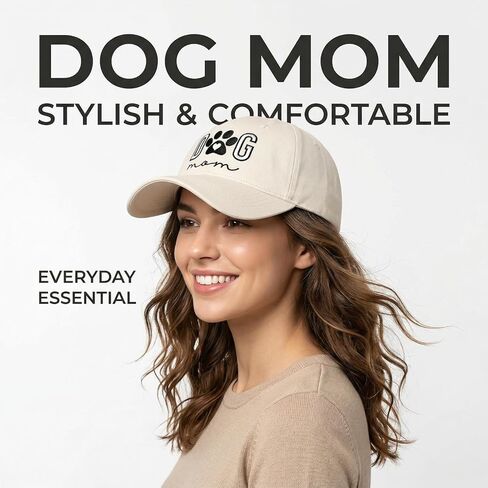 Dog Mom Hat, Dog Mom Gifts for Women, Adjustable Criss Cross High Ponytail Hat, Mothers Day Birthday Gifts for Doggy Lover in Kuwait