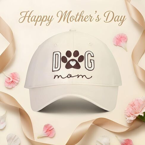 Dog Mom Hat, Dog Mom Gifts for Women, Adjustable Criss Cross High Ponytail Hat, Mothers Day Birthday Gifts for Doggy Lover in Kuwait