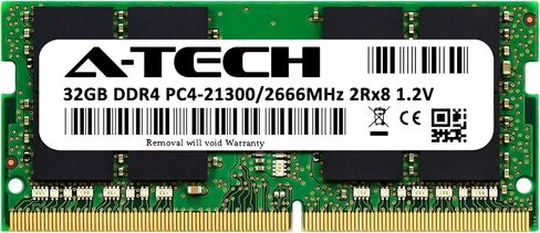 A-Tech 32GB RAM for Dell Precision 5560 - DDR4 2666MHz PC4-21300 Non-ECC Unbuffered SODIMM 260-Pin Laptop Notebook Memory Upgrade Module in Kuwait