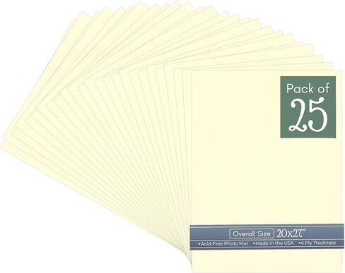 CountryArtHouse Cream Linen 20x27 Uncut Art Mat Board - No Opening - 1 Mat in Saudi Arabia