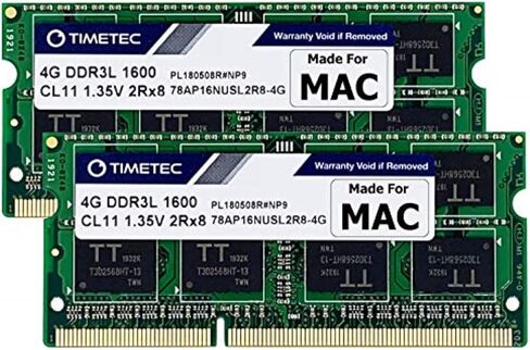 Timetec 16GB KIT(2x8GB) Compatible for Apple DDR3L 1600MHz for Early/Mid/Late Mac Book Pro(2011-2012), iMac(2011-2015), Mac mini(2011-2012) MAC RAM in Kuwait