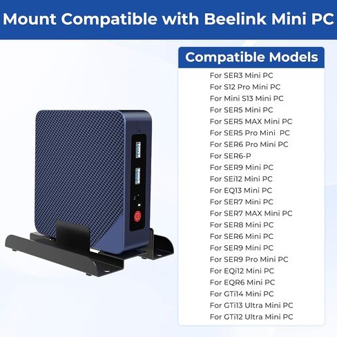 Universal Mini PC Desk Stand for Beelink, Adjustable Vertical Desk Stand for Beelink S12 Pro, SER8, SER6, SER5, SER9, SER9 Pro, EQi12, EQR6 Mini PC Desktop Stand Vertical Desktop Holder in Kuwait