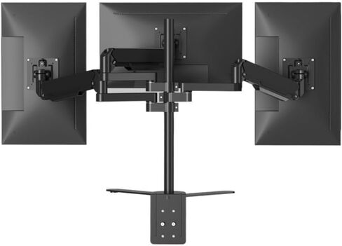 Triple Monitor Desk Mount,Fully Adjustable Gas Spring Monitor Arm Desk Mount with Clamp Base - Fits 17 to 32 Inch LCD Monitors, 75X75, 100X100 Monitors Arm in Kuwait
