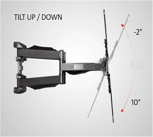Full Motion TV Wall Mount Bracket for 37"-70" TVs 6 Arms VESA 400x400/200x200 Retractable Adjustable Tilt & Swivel Heavy-Duty Easy Installation in Kuwait