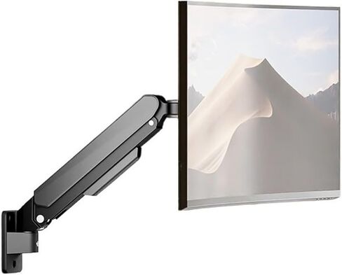 Monitor Arms Single Monitor Wall Mount for Max 32 Inch, 4.4-19.8Lbs Screens, Fully Adjustable Gas Spring Arm Mounted Holder with 75/100Mm Desk Accessories in Kuwait