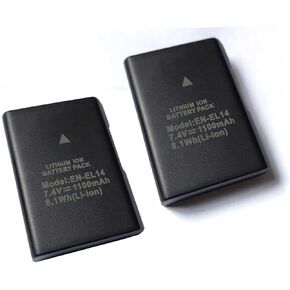 AOLIKES 2X Battery Replacement for Nikon MH-24 EN-EL14 A D3100 D3200 D3300 D3400 D3500 D5100 D5200 D5300 D5500 D5600 DF Coolpix P7000 P7100 P7700 P7800 Camera in Saudi Arabia