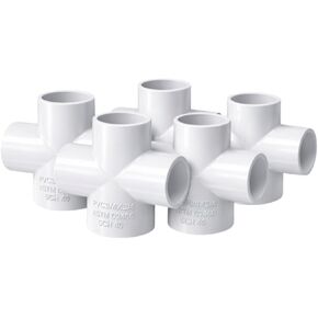 (20 حزمة) PVC Cross Fitting ، 3/4 in. الجدول 40 ، المقبس ، أبيض 3/4 "(SXSXSXS) PVC in Kuwait
