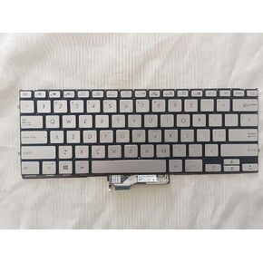 لوحة مفاتيح بديلة جديدة بإضاءة خلفية أمريكية والإنجليزية لجهاز ASUS ZenBook 14 UX431 UX431U UX431F U4500F X431 X431FAC S4500 V431 K431 S431 كمبيوتر محمول فضي مع إضاءة خلفية in Kuwait