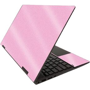 MightySkins Glossy Glitter Skin for HP Envy x360 15" (2020) - Solid Pink | Protective, Durable High-Gloss Glitter Finish | Easy to Apply, Remove, and Change Styles | Made in The USA in Kuwait