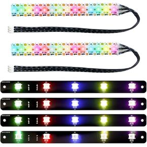 Yahboom LED شريط ضوء قابل للبرمجة WS2812 DC 5V PH2.0 RGB كامل الألوان متوافق مع Raspberry Pi Pico Arduino Microbit STM32 ESP32 5 Bit 4PCS 14 Bit 2PCS in Kuwait
