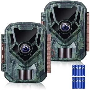 KJK Mini Trail Camera, 24MP 1080P Game Camera with Night Vision, 0.2s Trigger Time Motion Activated, 120°Wide-Angle, Waterproof Trail Cam with 2.0" LCD for Outdoor Backyard Farm Wildlife Monitoring in Saudi Arabia