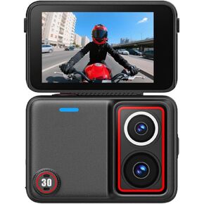 8KDualLensActionCamerawith2.51InchFlipTouchScreen48MP6AxisStabilizationHorizonLevelingforDivingCyclingVloggingSportsEnthusiastsABSMaterial in Saudi Arabia