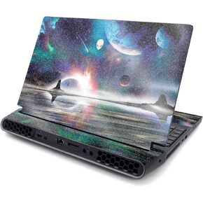 MightySkins غلاف لامع لمنطقة Alienware - 51M 17 بوصة (2019) - Space Horizon | لمسة نهائية لامعة واقية ومتينة شديدة اللمعان | سهلة التطبيق والإزالة وتغيير الأنماط | صنع في الولايات المتحدة الأمريكية in Kuwait