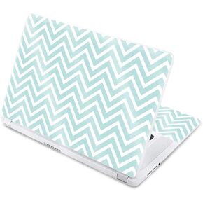 MightySkins Glossy Glitter Skin for Acer Chromebook 15 15.6" (2017) - Aqua Chevron | Protective, Durable High-Gloss Glitter Finish | Easy to Apply, Remove, and Change Styles | Made in The USA in Kuwait