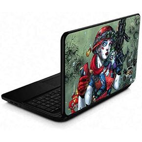 Skinit Decal Laptop Skin Compatible with 15.6 in 15-d038dx - Officially Licensed Warner Bros Harley Quinn and Baby Joker Design in Kuwait