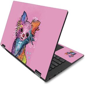 غلاف MightySkins لجهاز Lenovo Flex 14 بوصة (2019 بدون ماسح ضوئي لبصمات الأصابع) - قوس قزح تشيهواهوا | غلاف لاصق من الفينيل واقٍ ومتين وفريد ​​من نوعه | سهل التطبيق والإزالة وتغيير الأنماط | صنع في الولايات المتحدة الأمريكية in Kuwait