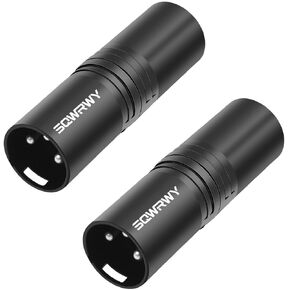 2-Pack 3Pin XLR Male to Male Adapter, Zinc Alloy Shell Balanced Audio Coupler, Secure Lock for Microphone & Cable Connection, Professional 3-Pin Connector in Saudi Arabia