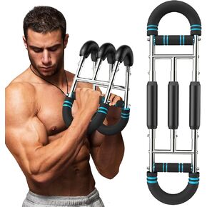 مدرب ذراع Twister قابل للتعديل مع 4 Springs & Workout Guide ، 12 مستوى مقاومة (40-110 رطلاً)-مدرب قوة في الصدر والجزء العلوي من الجسم للرجال والنساء ، باني عضلات الصالة الرياضية المنزلية in Kuwait
