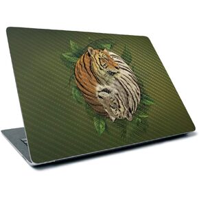 MightySkins Carbon Fiber Skin for Microsoft Surface Laptop 3 13.5" (2019) - Tiger Yin Yang,Textured Carbon Fiber Finish,Easy to Apply, Remove, and Change Styles, in Kuwait