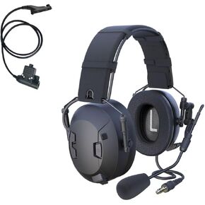 2-Way Communication Ear Muffs Electronics ANC Headphone Passive Active Noise Cancelling Headset for Walkie Talkie Use in High Noise Site Airsoft Shooting Comms Nascar MilSim for Motorola apx6000 Radio in Kuwait