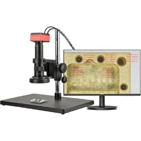 يمكن توصيل كاميرا مجهر إلكتروني صناعي عالي الدقة 23X-174X بدقة 4K بجهاز كمبيوتر للقياس والتصوير in Kuwait