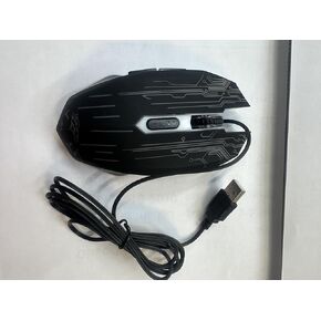ماوس ألعاب USB بتصميم نمط الدائرة، سلكي، أسود in Kuwait
