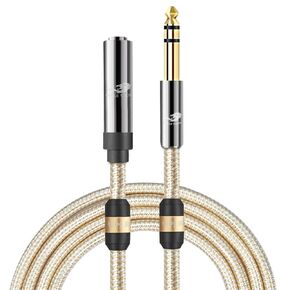 YHNNH 1/4 inch TRS Male 6.35mm to 6.35mm Female Audio Extension Cable(Red,10m) in Saudi Arabia