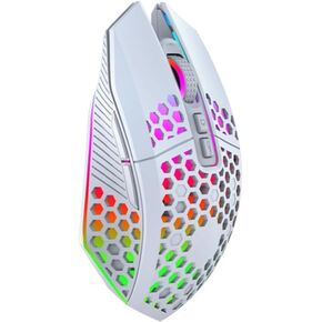 ماوس ألعاب لاسلكي 3 تروس 8 أزرار 1600 ديسيبل متوحد الخواص قابل للتعديل RGB فأرة كمبيوتر قابلة للشحن لملحقات الكمبيوتر المنزلية (أبيض) in Kuwait