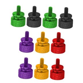 VALICLUD 10pcs Aluminum Alloy Thumb Screws Knurled Head Computer Case Side Panel Replacement Screws for PC Chassis DIY Colorful Yellow Dark Gray Purple Red Green in Kuwait