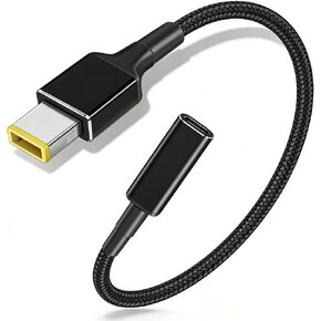 USB C to Slim Tip Adapter Cable, 100W 5A Type C Female PD Input to Slim Tip Rectangle Power Charge Cable for Lenovo ThinkPad Laptops in Kuwait