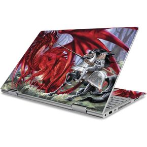 MIGHTY SKINS MightySkins Skin لجهاز HP Envy X360 15 "(2019) - Red Dragon Knight | غطاء ملتف من الفينيل واقٍ ومتين وفريد ​​من نوعه | سهل التطبيق والإزالة وتغيير الأنماط | صنع في الولايات المتحدة الأمريكية in Kuwait