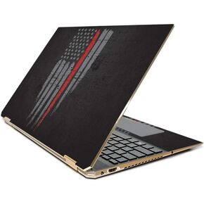 غلاف MightySkins متوافق مع HP Spectre x360 مقاس 15.6 بوصة Gem-Cut (2019) - خط أحمر رفيع | غطاء ملتف من الفينيل واقٍ ومتين وفريد ​​من نوعه | سهل التطبيق | صنع في الولايات المتحدة الأمريكية in Kuwait