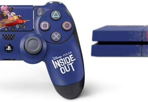 ملصق Skinit المخصص للألعاب متوافق مع وحدة تحكم PS4 وحزمة وحدة التحكم - تصميم Disney Inside Out Joy وBing Bong المرخص رسميًا من Disney in Kuwait