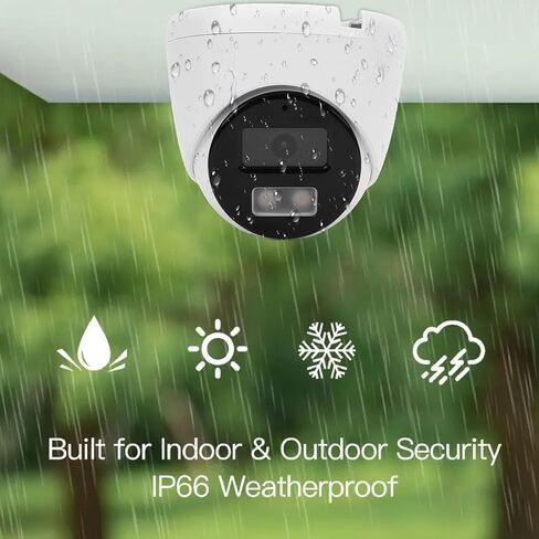 كاميرا Yunseity 4MP WiFi PTZ، كاميرا أمان 1080P HD مع كشف حركة PIR 2 Way Talk IP67 مقاومة للماء، لأمن المنزل الداخلي والخارجي in Kuwait