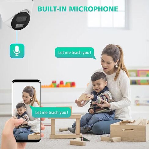كاميرا Yunseity 4MP WiFi PTZ، كاميرا أمان 1080P HD مع كشف حركة PIR 2 Way Talk IP67 مقاومة للماء، لأمن المنزل الداخلي والخارجي in Kuwait