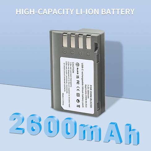 2 Pack DMW-BLK22 Replacement Battery for Panasonic Lumix S5IIX S5II S5 GH6 DC-G9 II GH5M2 Cameras, DMW-BLK22 Battery with LED Light Indicator 2600mAh in Kuwait