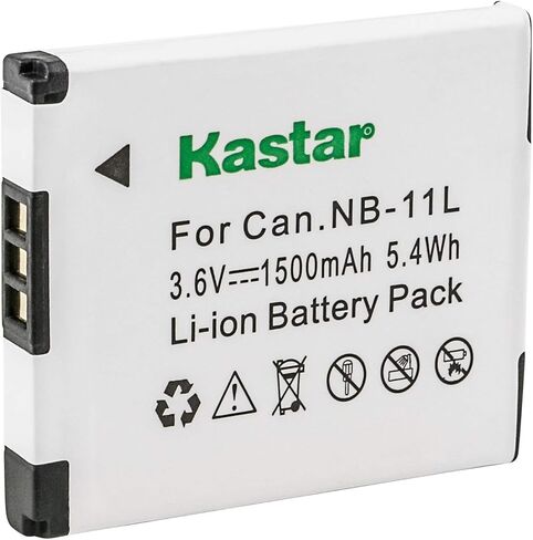 بطارية Kastar 2X لكاميرات كانون NB-11L NB-11LH NB11L NB11LH CB-2LD CB-2LF وELPH 110 HS ELPH 115 هو ELPH 120 هو ELPH 130 هو ELPH 135 ELPH 140 هو ELPH 150 هو ELPH 160 ELPH 170 هو ELPH 180 الف 190 هو in Kuwait