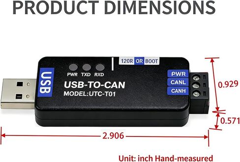 USB to CAN Bus Converter with Preloaded PCAN Firmware - Ideal for Automotive & Industrial Robotics Applications in Kuwait