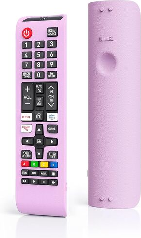 Silicone Protective Case for Samsung TV Remote Compatible with BN59/AA59 Series BN59-01199F, AA59-00666A, BN59-01175N BN59-013101A BN59-01289A -Light Weight/Anti Slip/Shock Proof/Glowing(Glow Purple) in Kuwait