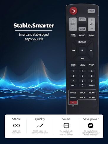 Replacement Remote Control for LG Soundbar NB4530B NB3532A NB3530A NB2520A NB3520A NB4532B NB4543 NB3730A NB2420A NB5540 NB5540A Sound bar in Kuwait