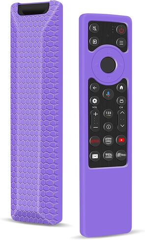 حافظة غطاء سيليكون لجهاز التحكم عن بعد TCL RC923A FMB1 / RC813A FMB1، أغطية حماية مضادة للانزلاق ومضادة للصدمات وحامل أكمام الجلد متوافق مع ملحقات التحكم عن بعد للتلفزيون TCL 2025 QM6K QM7K - أسود in Kuwait