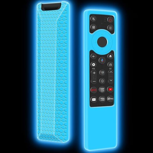 حافظة غطاء سيليكون لجهاز التحكم عن بعد TCL RC923A FMB1 / RC813A FMB1، أغطية حماية مضادة للانزلاق ومضادة للصدمات وحامل أكمام الجلد متوافق مع ملحقات التحكم عن بعد للتلفزيون TCL 2025 QM6K QM7K - أسود in Kuwait