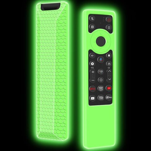 حافظة غطاء سيليكون لجهاز التحكم عن بعد TCL RC923A FMB1 / RC813A FMB1، أغطية حماية مضادة للانزلاق ومضادة للصدمات وحامل أكمام الجلد متوافق مع ملحقات التحكم عن بعد للتلفزيون TCL 2025 QM6K QM7K - أسود in Kuwait