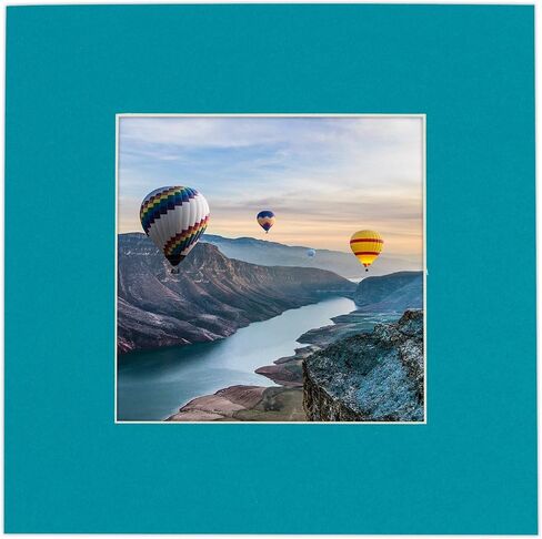 Poster Palooza 22x28 Mat Bevel Cut for 19x25 Photos - Acid Free Teal Blue Precut Matboard - For Pictures, Photos, Framing - 4-ply Thickness in Kuwait