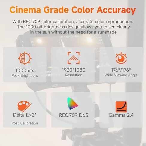 Accsoon CineView M7H Pro 4K60 Wireless Video HDMI Transmitter Receiver&Camera Monitor 7inch, 1200FT 60ms Latency with Camera Control 3D Luts, 4 Devices Monitoring, Pair CineView Master 4K/SE 4K/HE/SE in Saudi Arabia