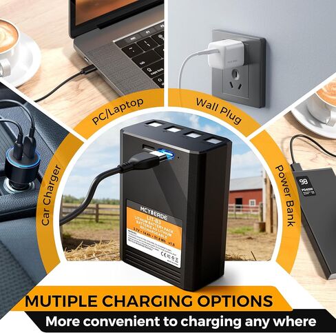 14000mAh Rechargeable Lithium Battery Compatible with Vosker V300 and VKX Mobile Security Cameras Long-Lasting Power, Fast Charging and Weather Resistant Design in Kuwait